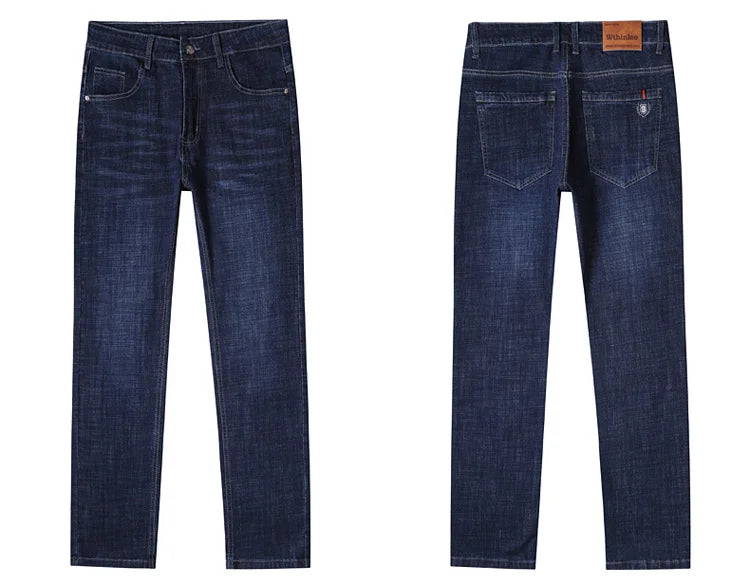 Men’s Straight-Leg Jeans – Classic Casual Denim Pants (Plus Size 28–40)