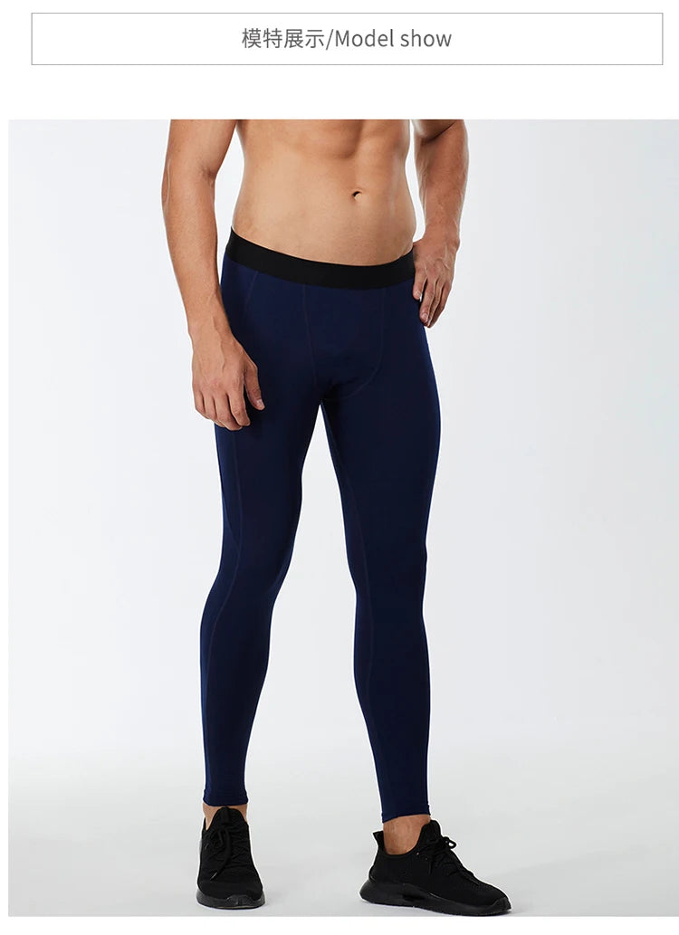 Men’s Thermal Compression Running Leggings – Fast Dry Fitness Tights for Winter Sports