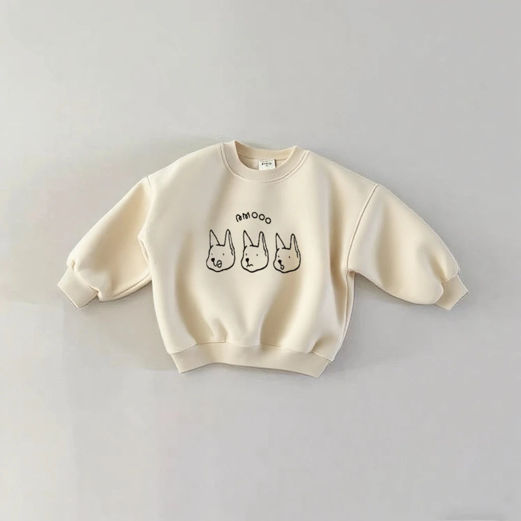 Long Sleeve Kids Sweatshirt – Simple & Cute Spring/Fall Pullover for Boys & Girls
