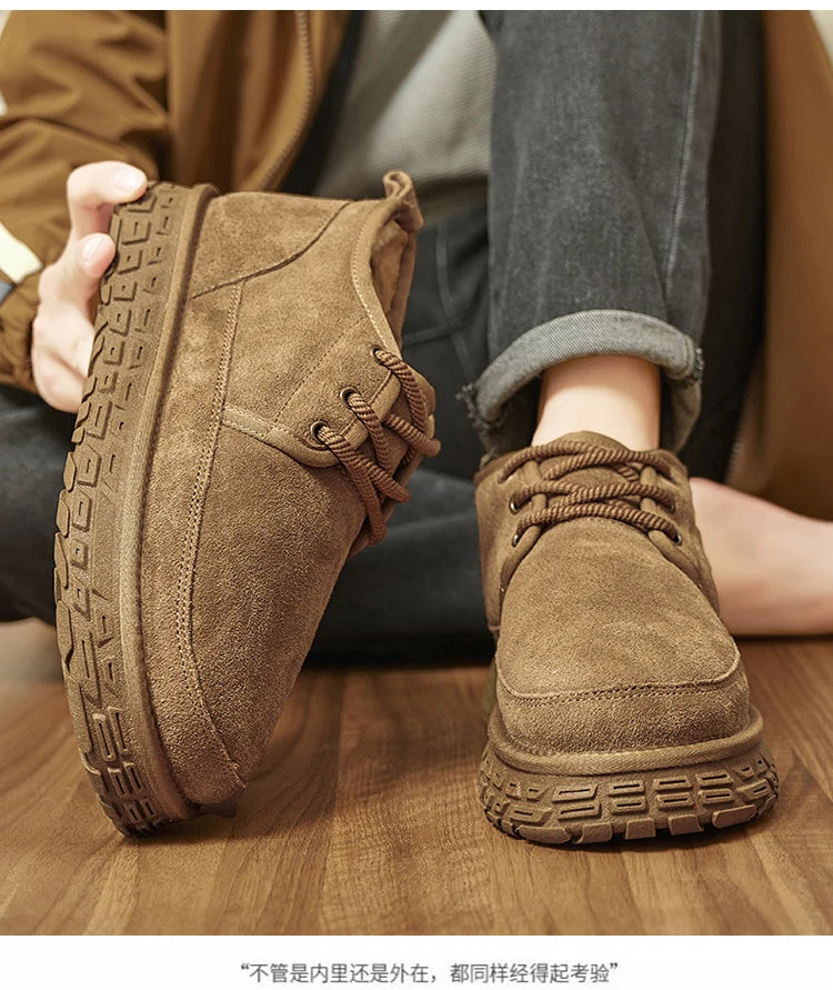 Men Chunky Sole Insulated Snow Boots