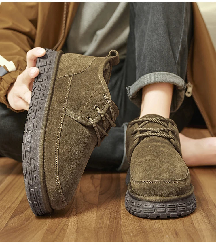 Men Chunky Sole Insulated Snow Boots