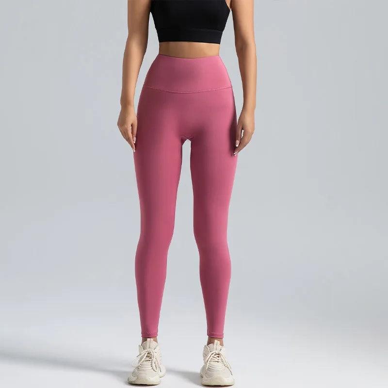 Women High Waist No-T Line Hip Lift Leggings