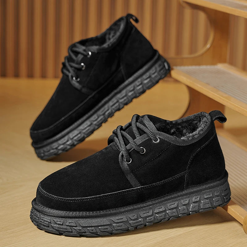 Men Chunky Sole Insulated Snow Boots