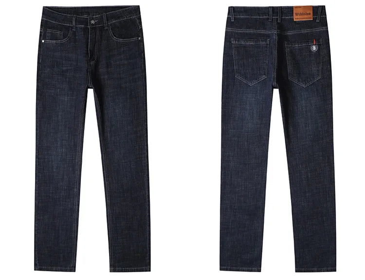 Men’s Straight-Leg Jeans – Classic Casual Denim Pants (Plus Size 28–40)