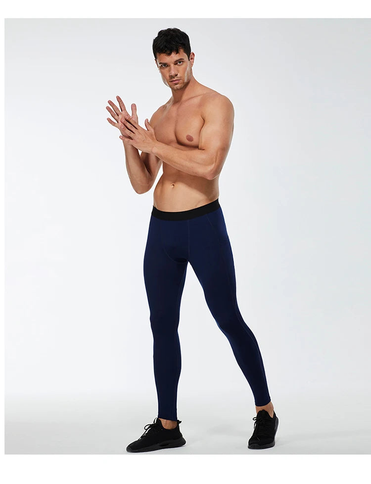 Men’s Thermal Compression Running Leggings – Fast Dry Fitness Tights for Winter Sports