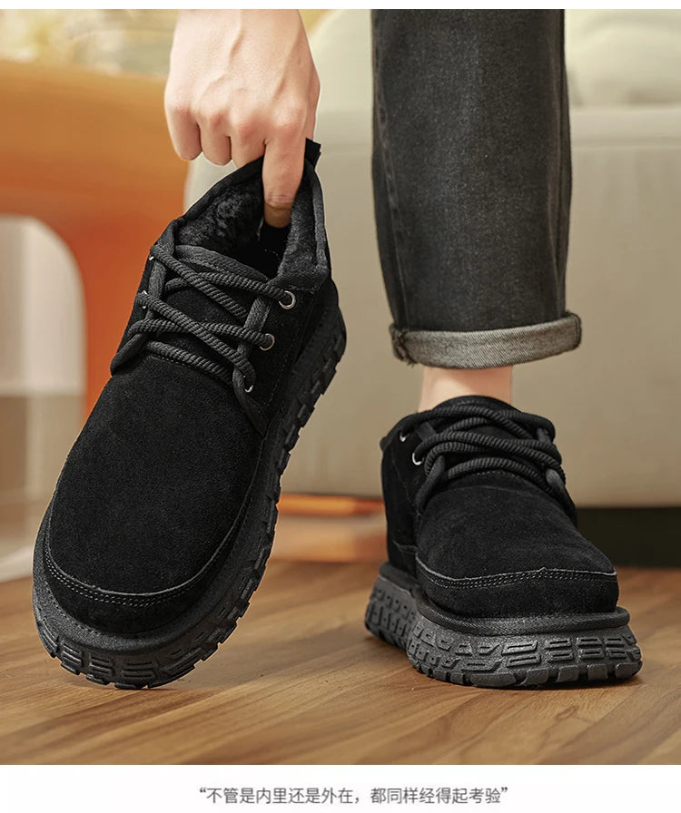 Men Chunky Sole Insulated Snow Boots