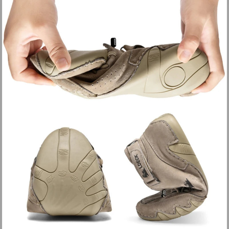 Men Italian Leather Chukka Driving Boots