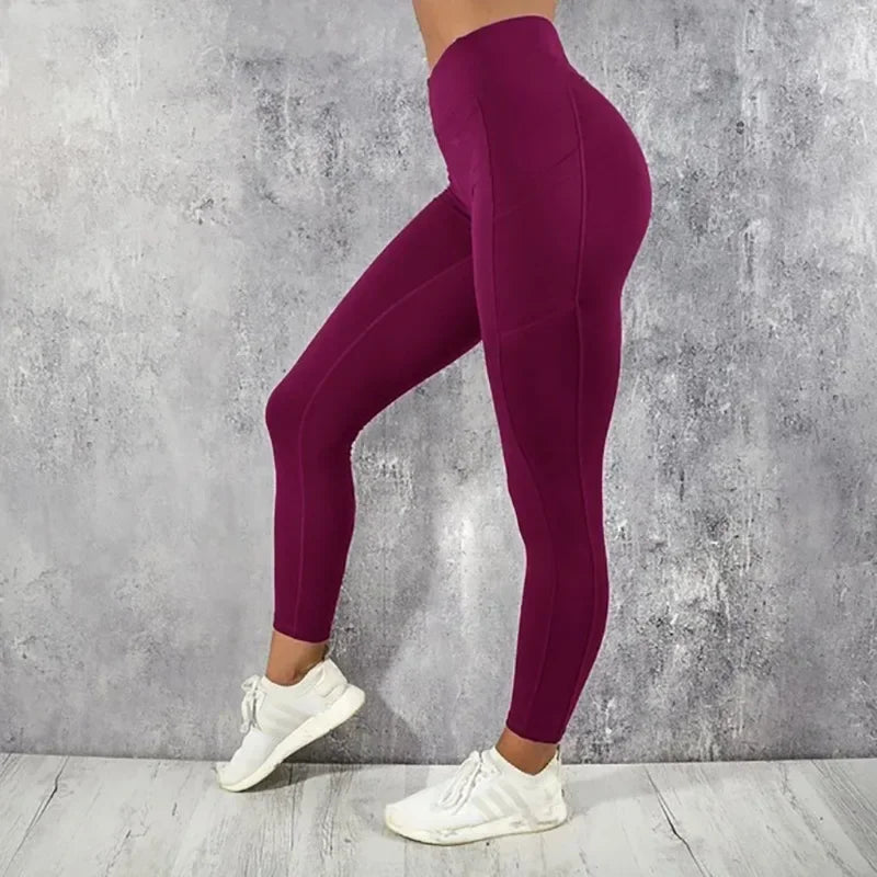 Women High Waist Pocket Butt Lift Leggings