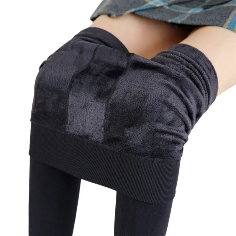 Women High Waist Warm Velvet Leggings