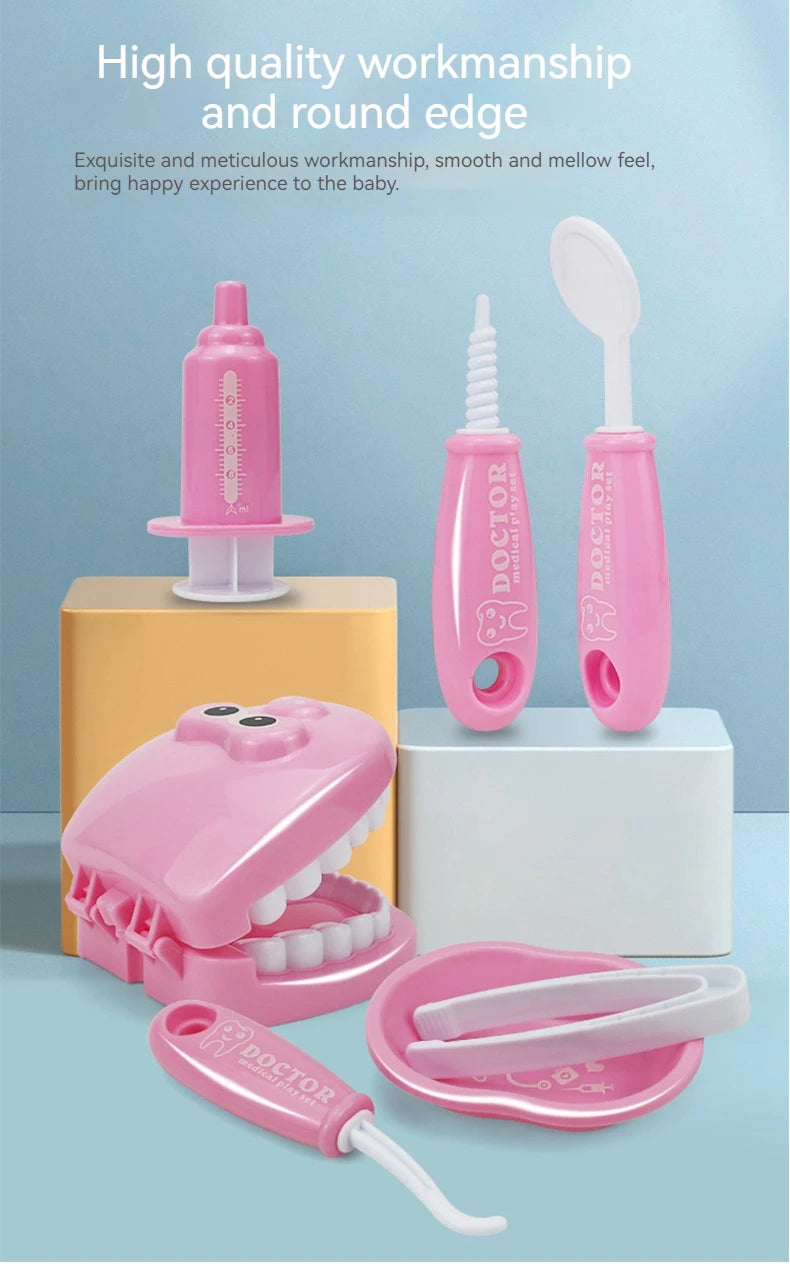 Montessori Dentist Role Play Toy – Fun Learning Doctor Set for Kids with Teeth Model & Parent-Child Interaction.