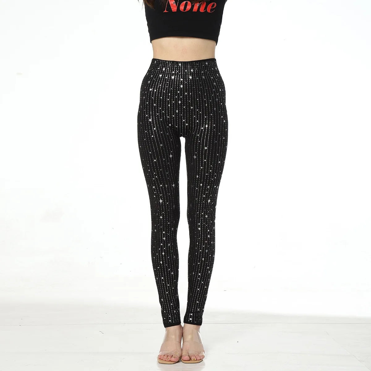 Women High Waist Slim Fit Cropped Leggings