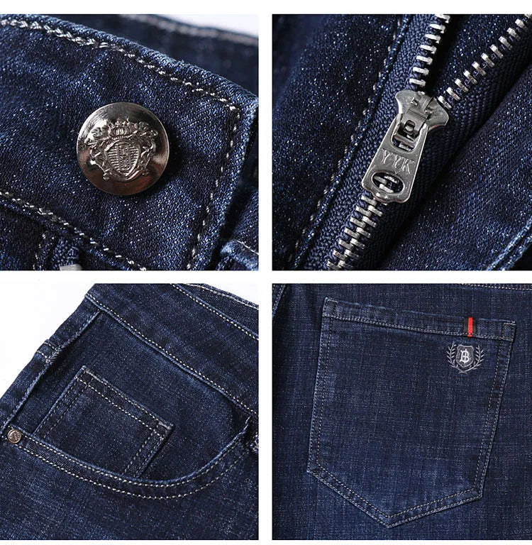 Men’s Straight-Leg Jeans – Classic Casual Denim Pants (Plus Size 28–40)