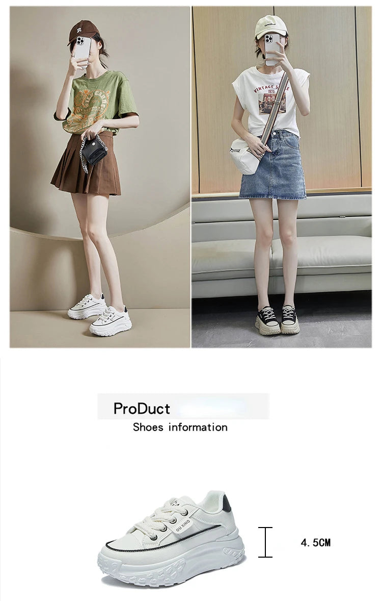 Women’s Platform Fashion Sneakers – High Quality Anti-Slip Casual Sport Shoes