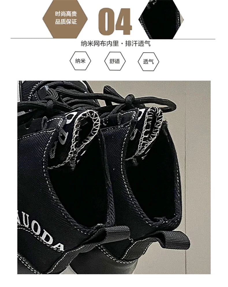 Women Chunky Platform Gothic Moto Boots