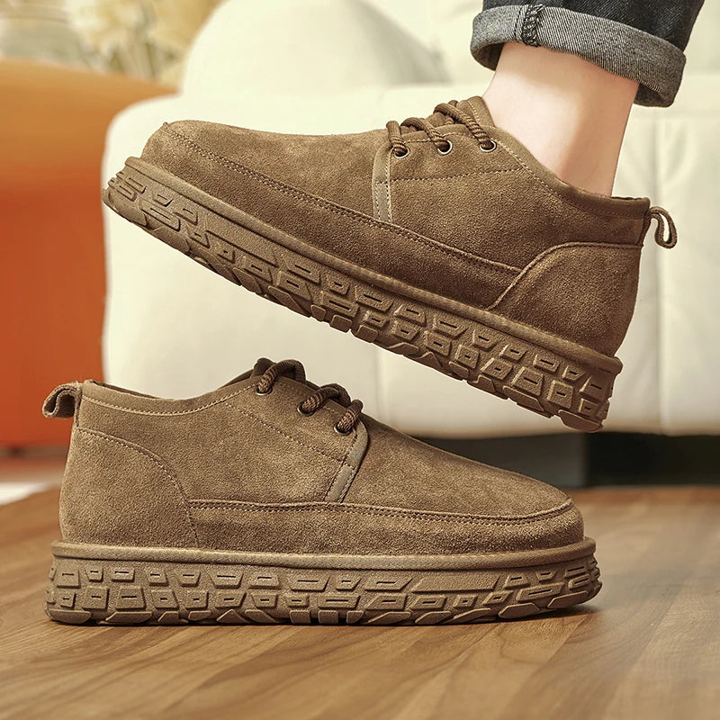 Men Chunky Sole Insulated Snow Boots