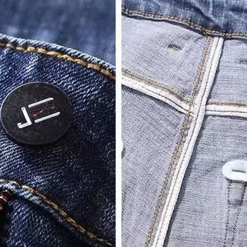 2025 Men’s Slim Straight Stretch Jeans – Dark Gray Wear-Resistant Smart Casual Denim Pants