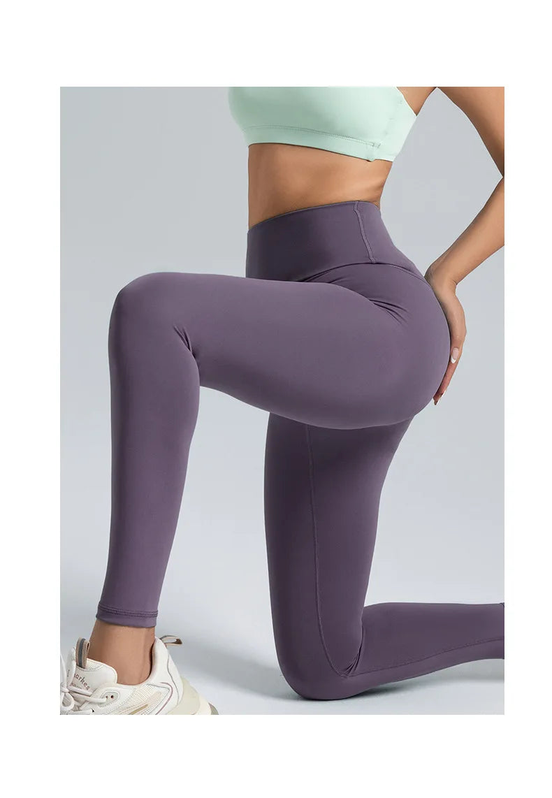 Women High Waist No-T Line Hip Lift Leggings