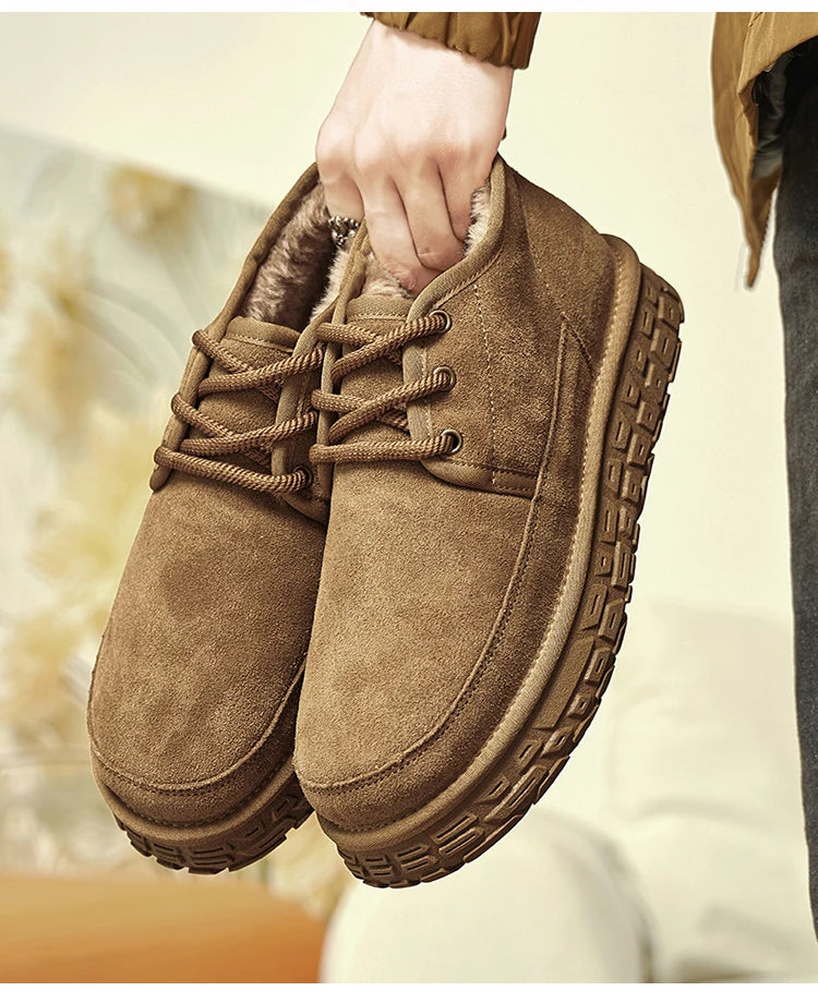 Men Chunky Sole Insulated Snow Boots