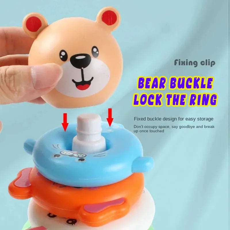 Stacking Cup Pyramid Toy – Montessori Educational Toy for Babies 0–12 Months, Perfect for Bath, Beach & Playtime.