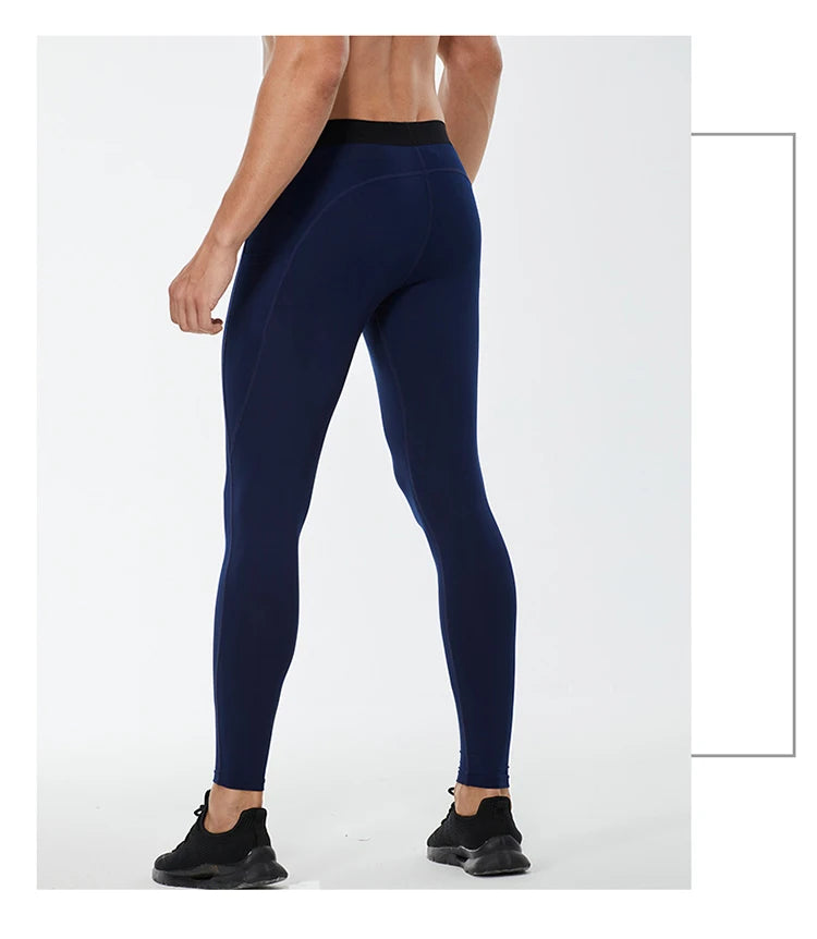 Men’s Thermal Compression Running Leggings – Fast Dry Fitness Tights for Winter Sports