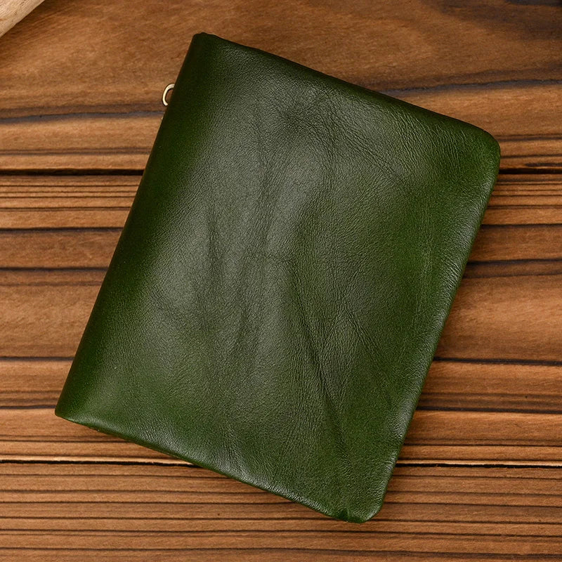 Luufan Men’s Genuine Leather Bifold Wallet – Compact Card & Coin Holder