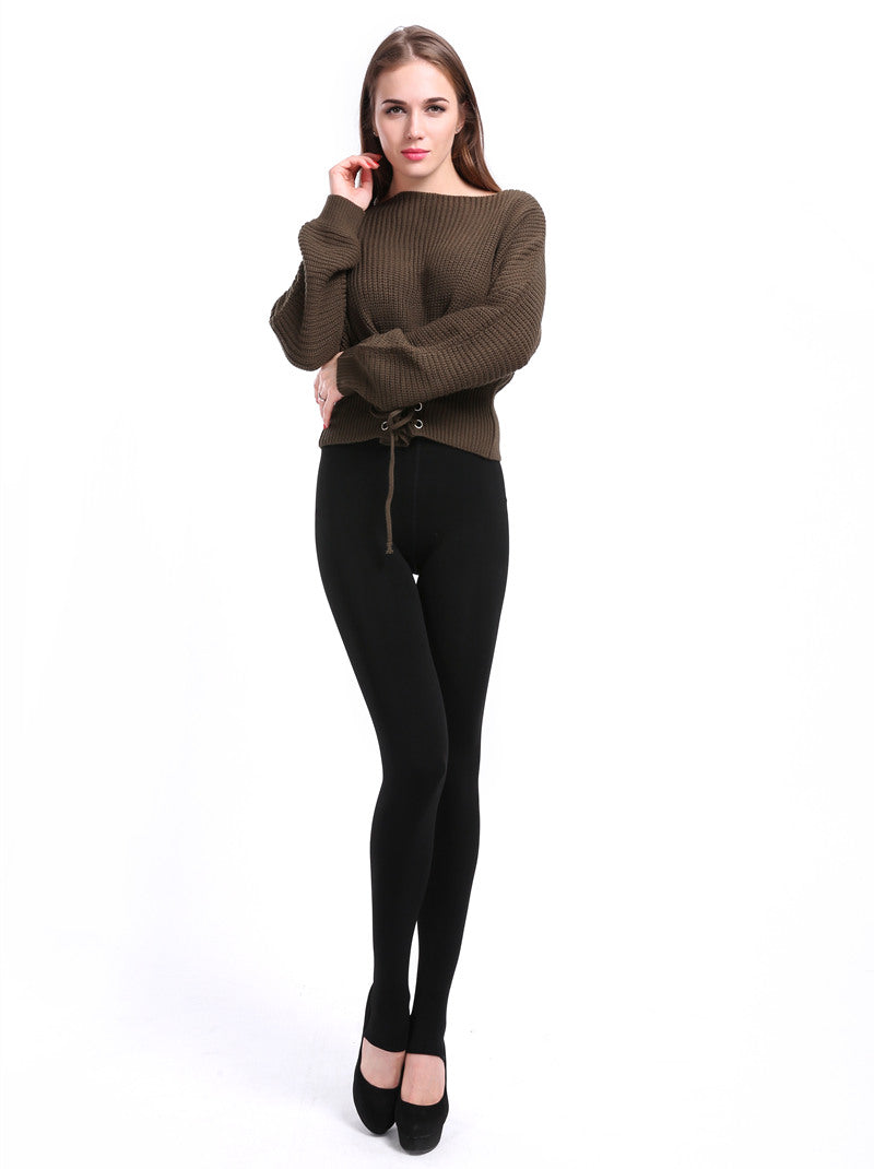 Women High Waist Warm Velvet Leggings