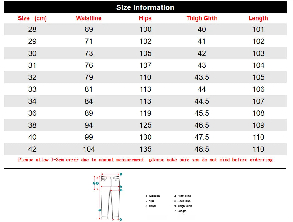 Men’s Relaxed Fit Elastic Waist Jeans – Blue Denim Pants with Zipper & Button