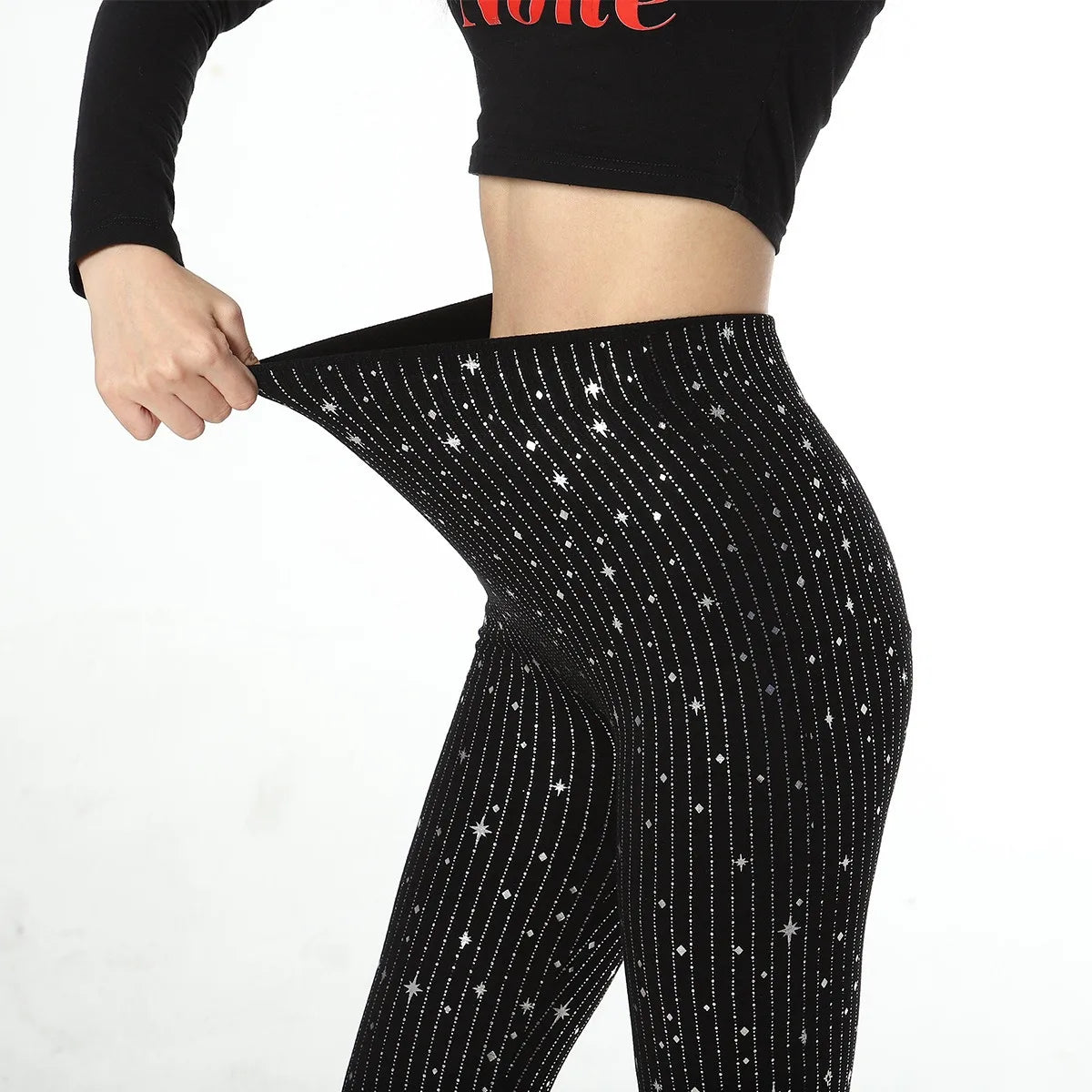Women High Waist Slim Fit Cropped Leggings