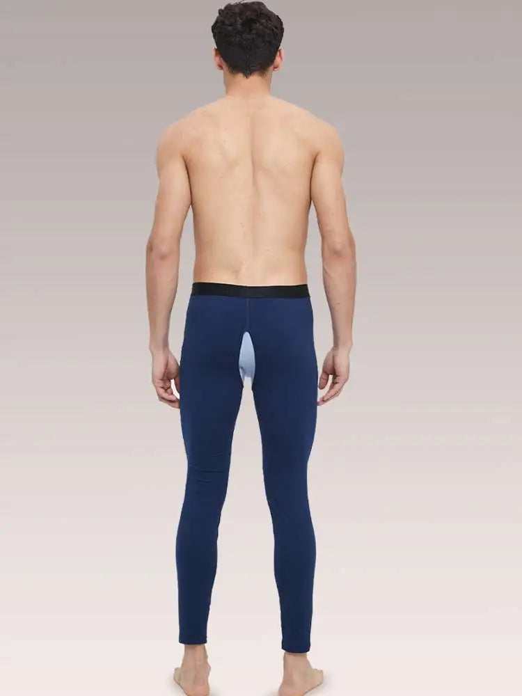 Men’s Open-Crotch Thermal Leggings – Thin Warm Base Layer for Autumn & Winter