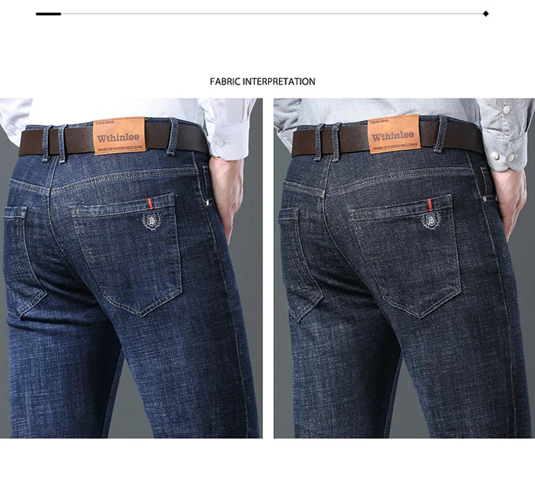 Men’s Straight-Leg Jeans – Classic Casual Denim Pants (Plus Size 28–40)