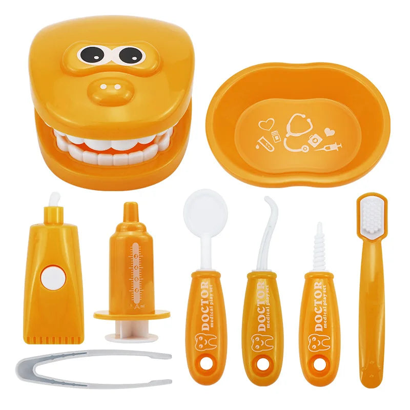 Montessori Dentist Role Play Toy – Fun Learning Doctor Set for Kids with Teeth Model & Parent-Child Interaction.