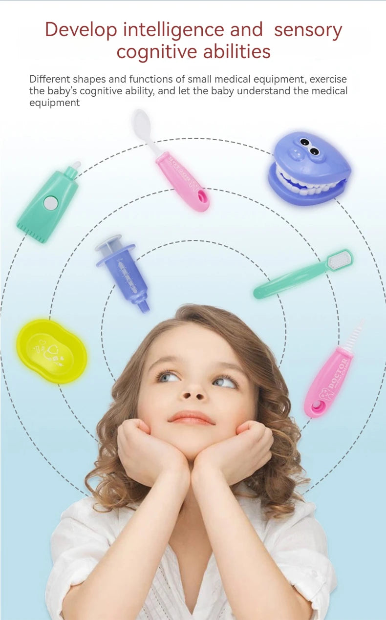 Montessori Dentist Role Play Toy – Fun Learning Doctor Set for Kids with Teeth Model & Parent-Child Interaction.