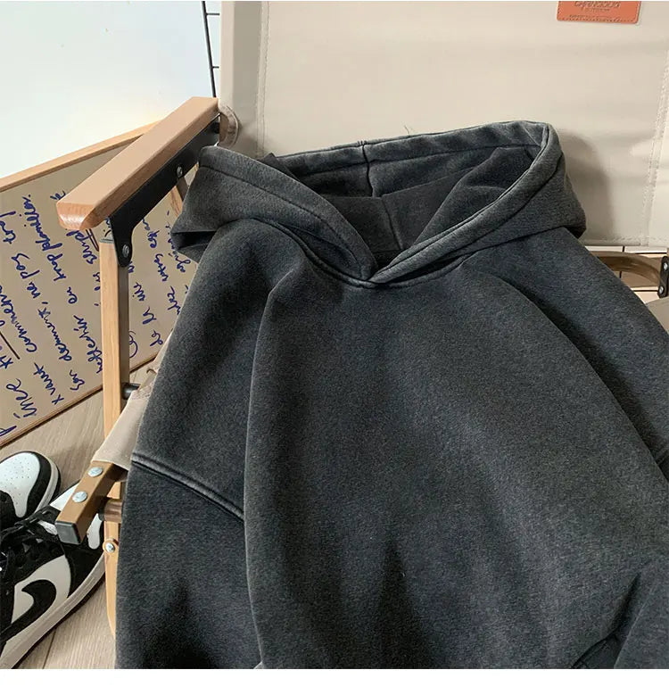 Vintage Washed Oversized Hoodie – Streetwear Harajuku Unisex Sweatshirt