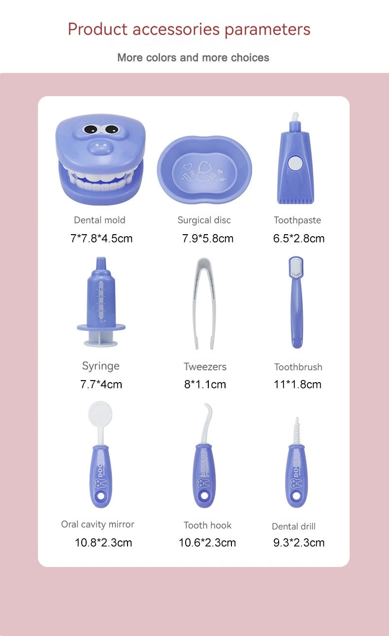 Montessori Dentist Role Play Toy – Fun Learning Doctor Set for Kids with Teeth Model & Parent-Child Interaction.