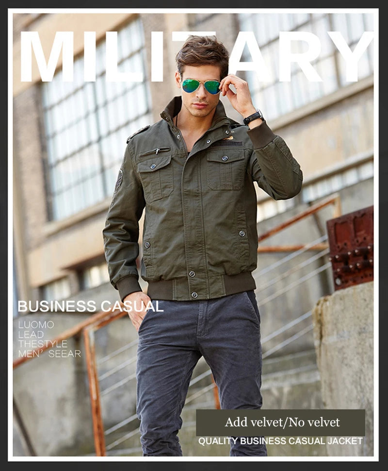 Men’s Fleece Tactical Jacket – Windproof Outdoor Workwear Coat with Multi Pockets (Autumn/Winter 2025)