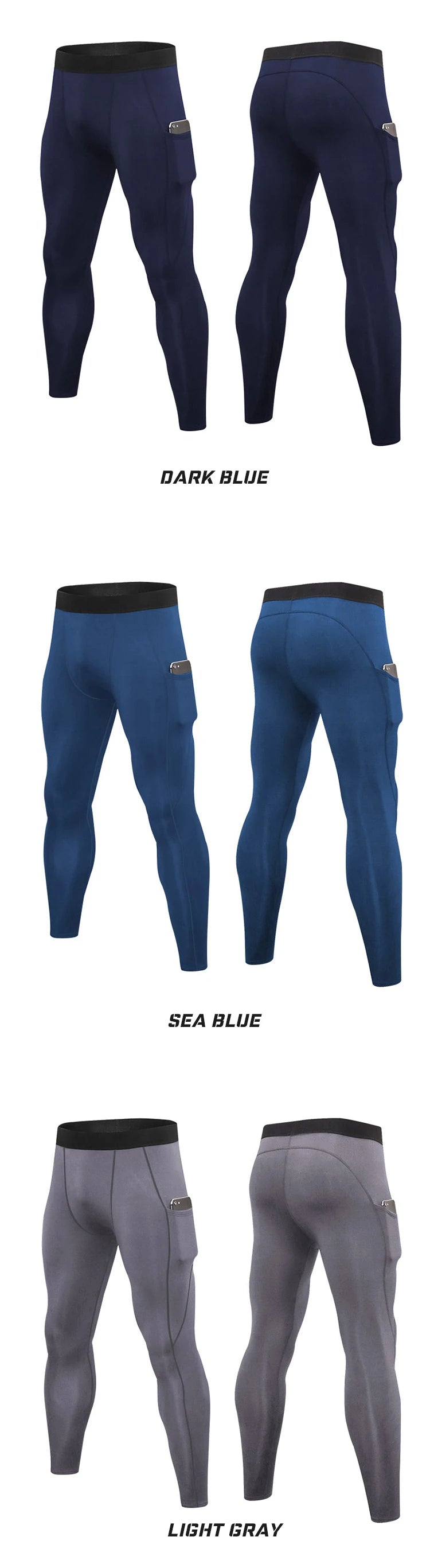 Men’s Thermal Compression Running Leggings – Fast Dry Fitness Tights for Winter Sports