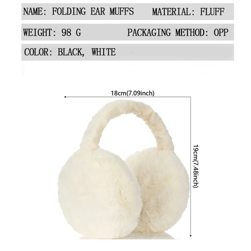 Soft Plush Winter Ear Muffs – Warm Ear Cover for Outdoor Cold Protection