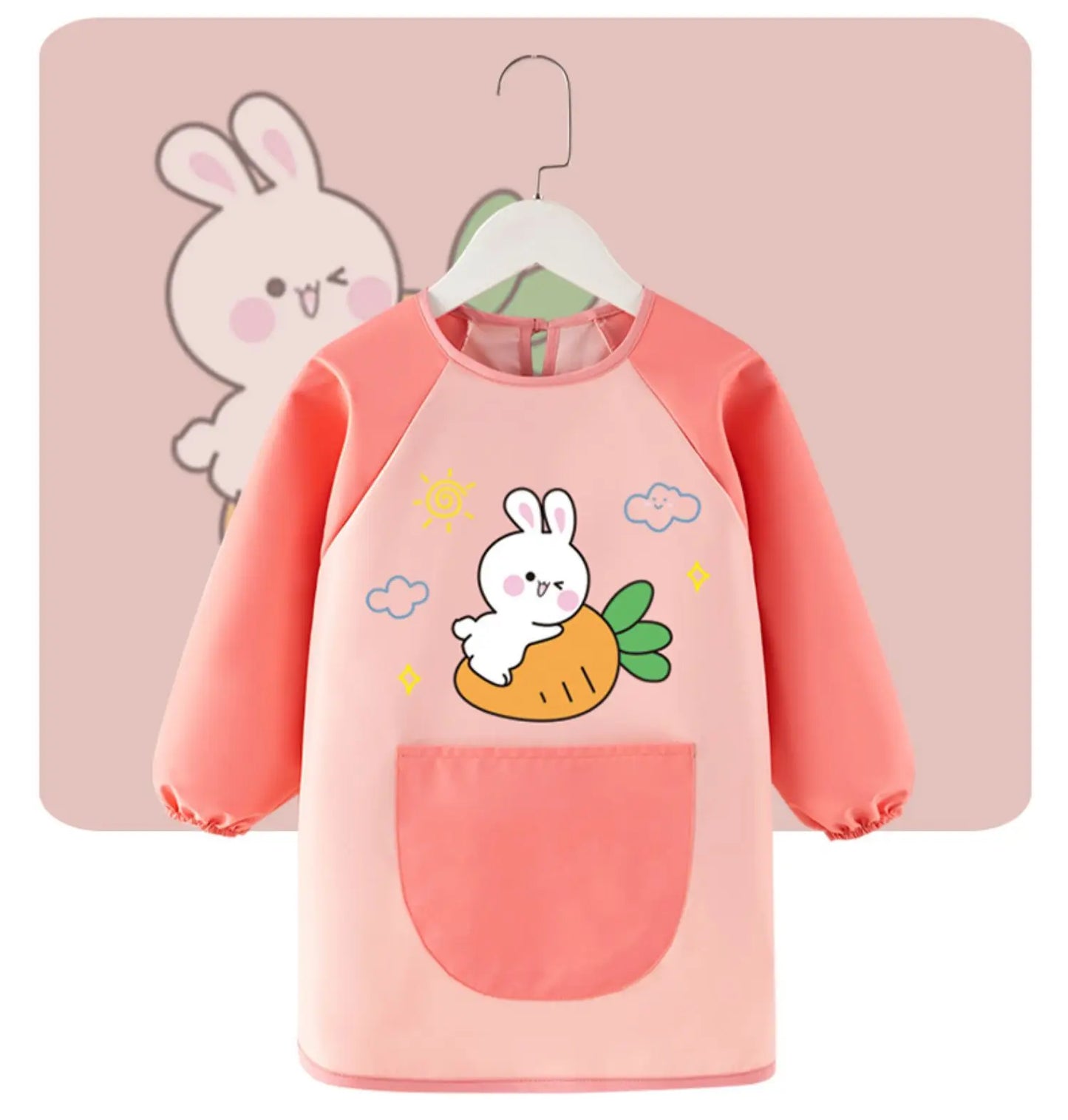 Waterproof Painting Bib – Baby Art Smock & Feeding Gown