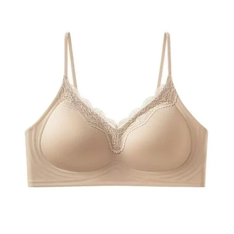 Seamless Underwear for Women, Thin Style, No Steel Ring, Beautiful Back, Big Chest, Small Chest, Push-up Sleeping Bra