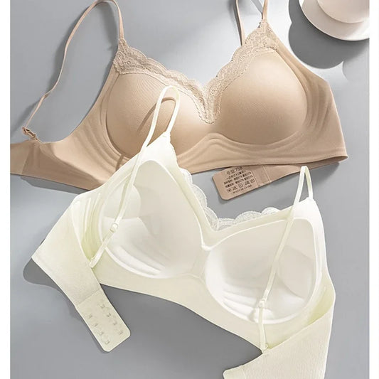 Seamless Underwear for Women, Thin Style, No Steel Ring, Beautiful Back, Big Chest, Small Chest, Push-up Sleeping Bra