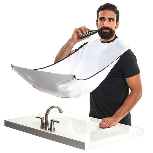 Men’s Beard Trimming Apron – Grooming Cape with Suction Cups for Mess-Free Shaving