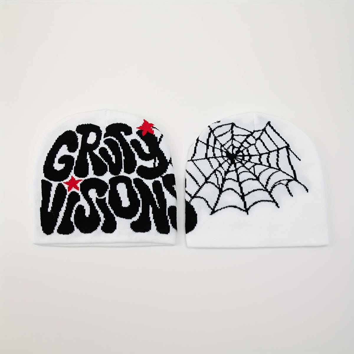 Spider Web Embroidered Beanie – Windproof Warm Winter Hat (Unisex)